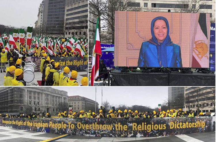 السيده مريم رجوي في كلمه للمتظاهرين الايرانيين في باريس
