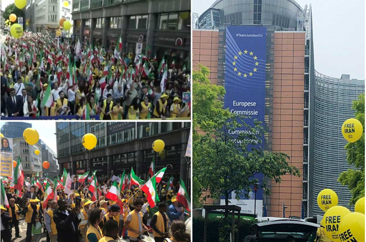 تظاهرة حاشدة للإيرانيين في بروكسل