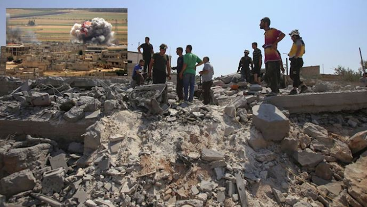 11قتيلاً مدنياً في قصف جوي متواصل لميليشيا أسد على إدلب