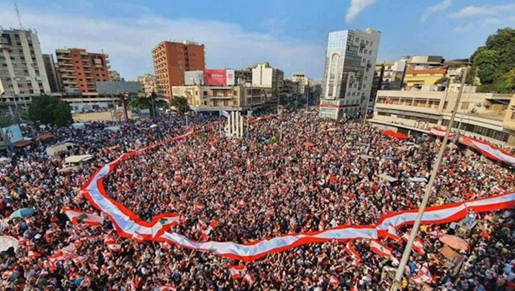 المظاهرات فی لبنان 