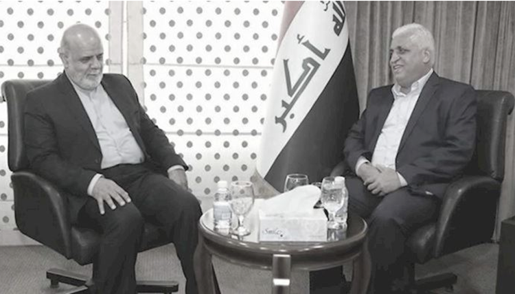 فالح الفياض مع السفير الايراني في العراق ايرج مسجدي