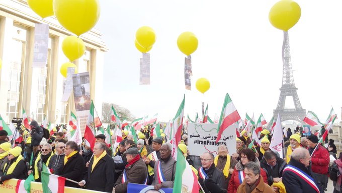 مظاهرات انصار مجاهدی خلق فی باریس