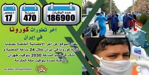 كارثة كورونا في إيران: عدد الضحايا في 470 مدينة يتجاوز 186.900 شخص