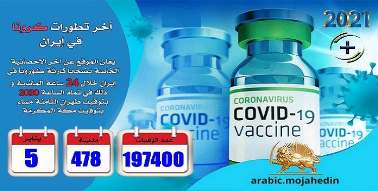 كارثة كورونا في إيران: عدد الضحايا في 478 مدينة يتخطى 197.400 شخص