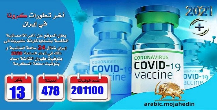 كارثة كورونا في إيران: عدد الضحايا في 478 مدينة أكثر من 201 ألف و 100 شخص