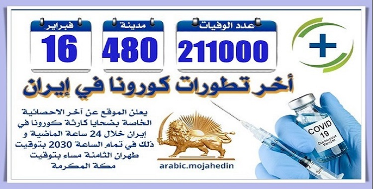 كارثة كورونا في إيران: عدد الضحايا في 480 مدينة يتخطى 211 ألف شخص