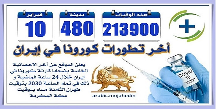 كارثة كورونا في إيران: عدد الضحايا في 480 مدينة أكثر من 213،900 شخص