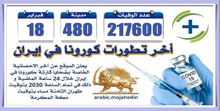 كارثة كورونا في إيران: عدد الضحايا في 480 مدينة أكثر من 217600 شخص