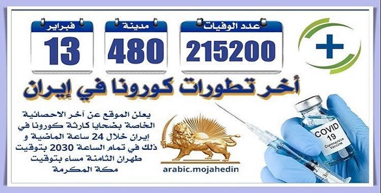 كارثة كورونا في إيران: عدد الضحايا في 480 مدينة أكثر من 215.200 شخص