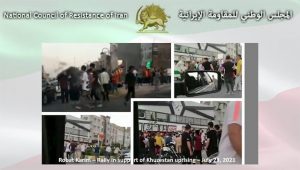 انتفاضة العطشى - رقم 12: في الليلة التاسعة للانتفاضة، شبان الانتفاضة في سوسنكرد والأهواز يقاومون القوى القمعية