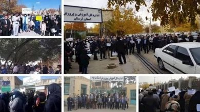 انتفاضة المعلمين على مستوى البلاد في 66 مدينة في 28 محافظة بهتافات