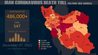 ارتفاع وفيات کورونا في عموم إيران إلى أكثر من 486000 شخص