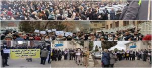 انتفاضة المعلمين على مستوى البلاد في أكثر من 100 مدينة (جميع المحافظات) في إيران
