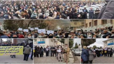 انتفاضة المعلمين على مستوى البلاد في أكثر من 100 مدينة (جميع المحافظات) في إيران