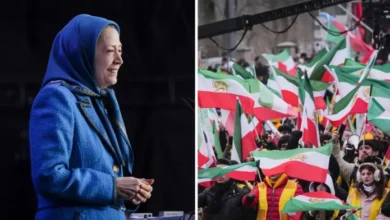 100 ألف متظاهر في برلين يهتفون: لا لنظام الملالي ولا لنظام الشاه